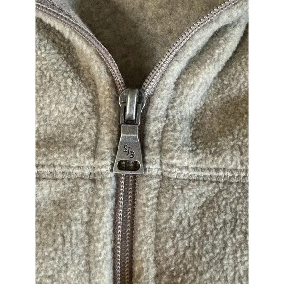 St Johns Bay Mens Medium Brown Fleece Full Zip Vest Fall Winter Outdoor Jacket - Picture 5 of 7